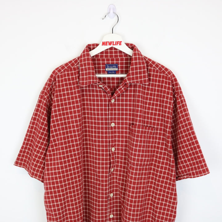 Vintage 90's BUM Equipment Plaid Short Sleeve Button Up - XL-NEWLIFE Clothing