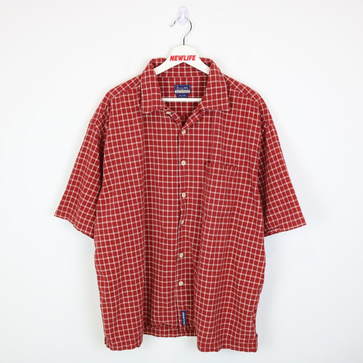 Vintage 90's BUM Equipment Plaid Short Sleeve Button Up - XL-NEWLIFE Clothing