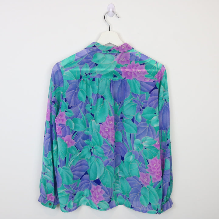 Vintage 80's Floral Print Button Up - S-NEWLIFE Clothing