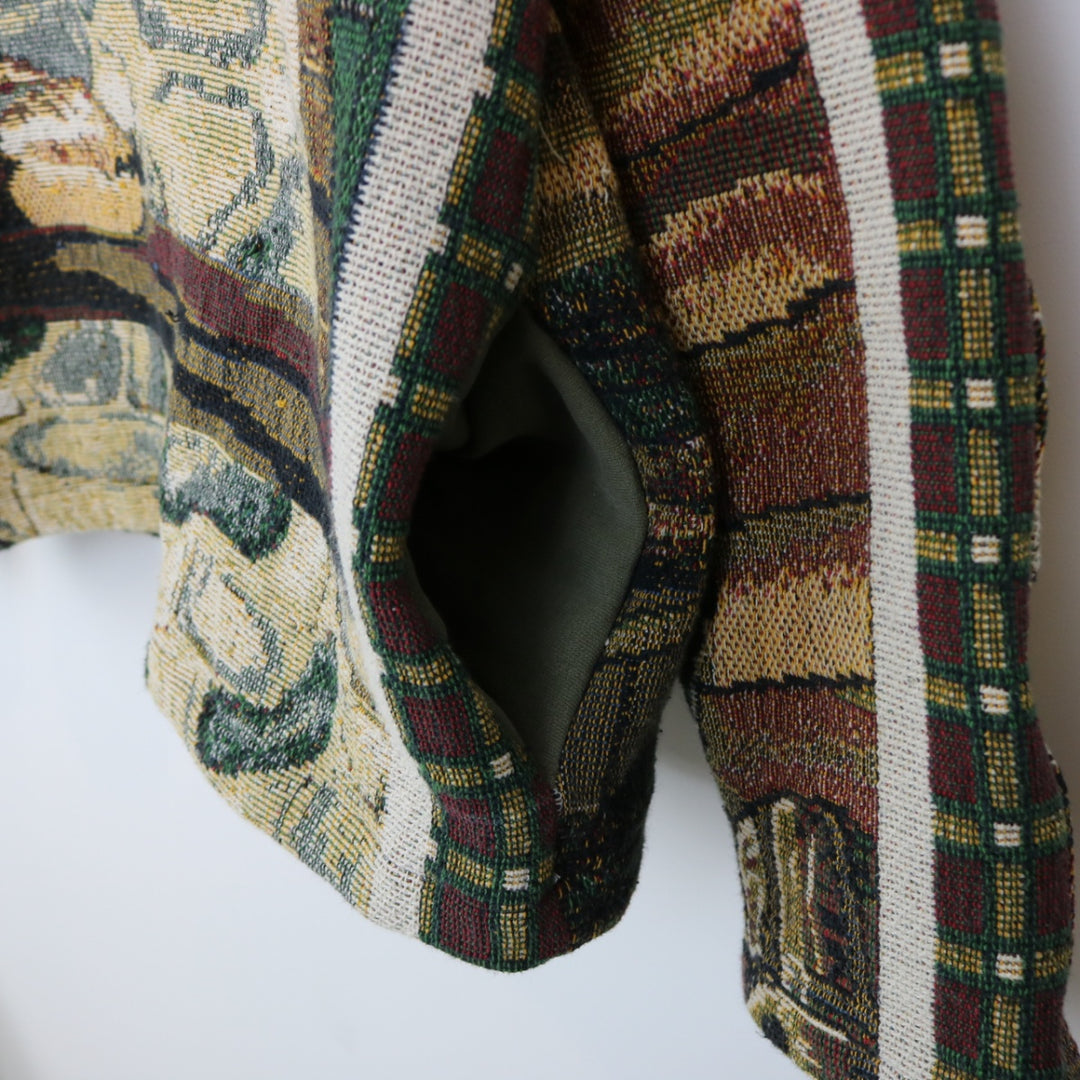 Reworked Vintage Cabin Fireplace Tapestry Hoodie - L-NEWLIFE Clothing