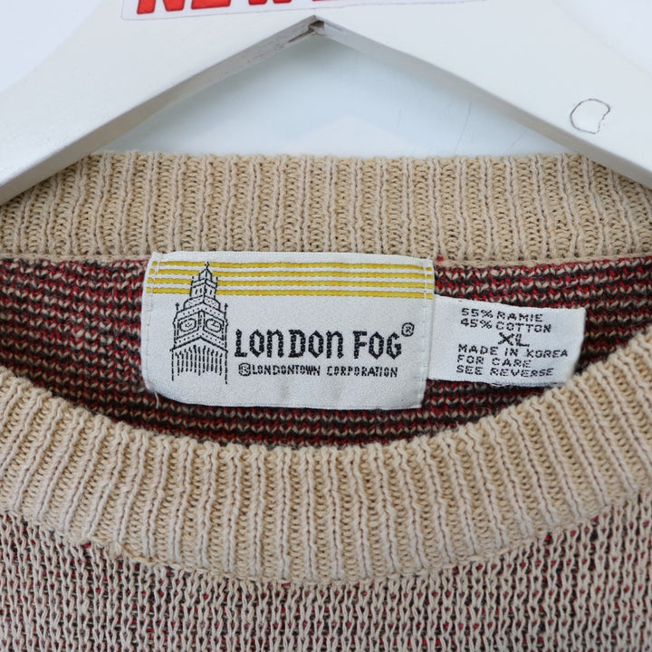 Vintage 80's London Fog Patterned Knit Sweater - L-NEWLIFE Clothing