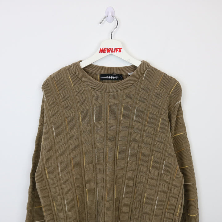 Vintage 90's Trent Textured Knit Sweater - M-NEWLIFE Clothing