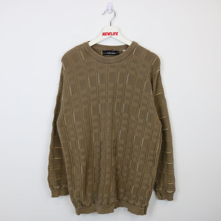 Vintage 90's Trent Textured Knit Sweater - M-NEWLIFE Clothing