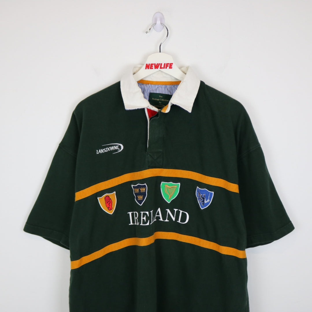 Vintage 00's Lansdowne Ireland Rugby Polo Shirt - XXL-NEWLIFE Clothing