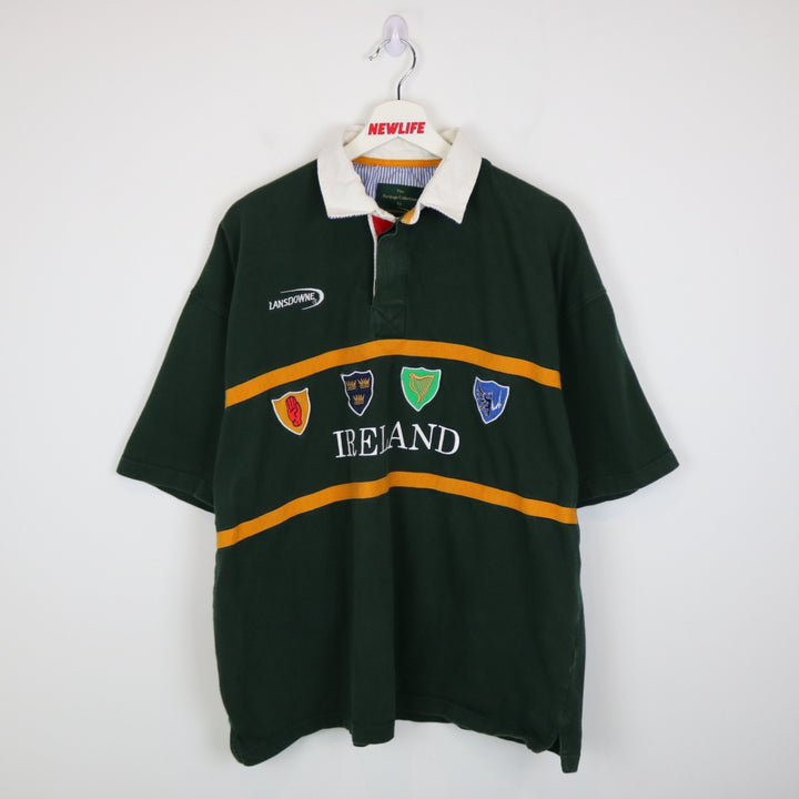 Vintage 00's Lansdowne Ireland Rugby Polo Shirt - XXL-NEWLIFE Clothing