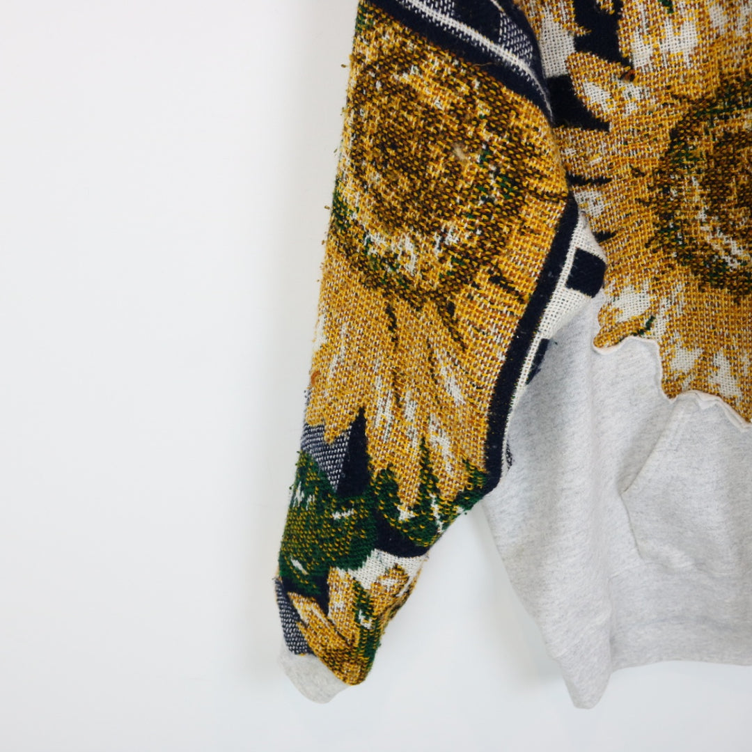 Reworked Vintage 90's Sunflower Tapestry Hoodie - M-NEWLIFE Clothing