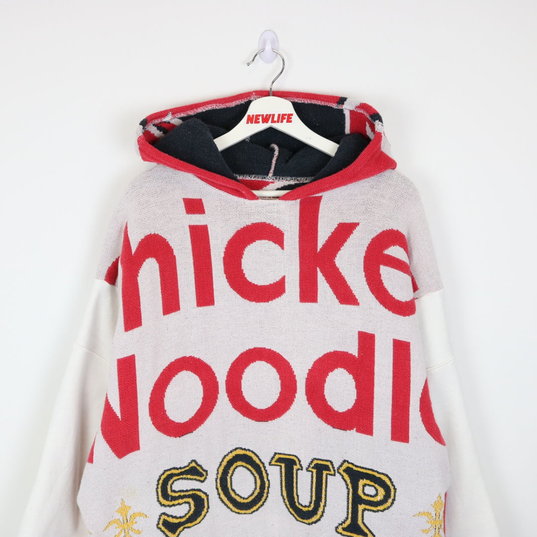 Reworked Vintage 1996 Campbell's Chicken Noodle Soup Tapestry Hoodie - L-NEWLIFE Clothing