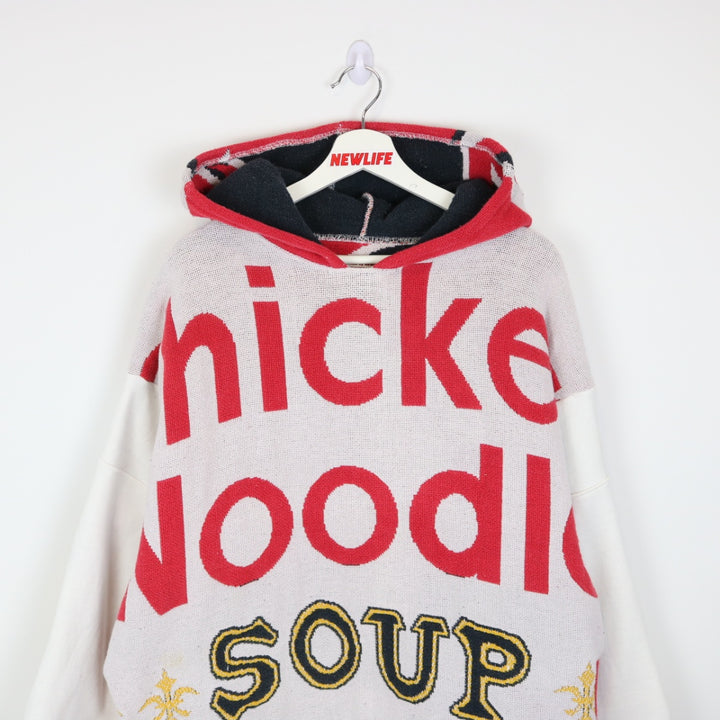 Reworked Vintage 1996 Campbell's Chicken Noodle Soup Tapestry Hoodie - L-NEWLIFE Clothing