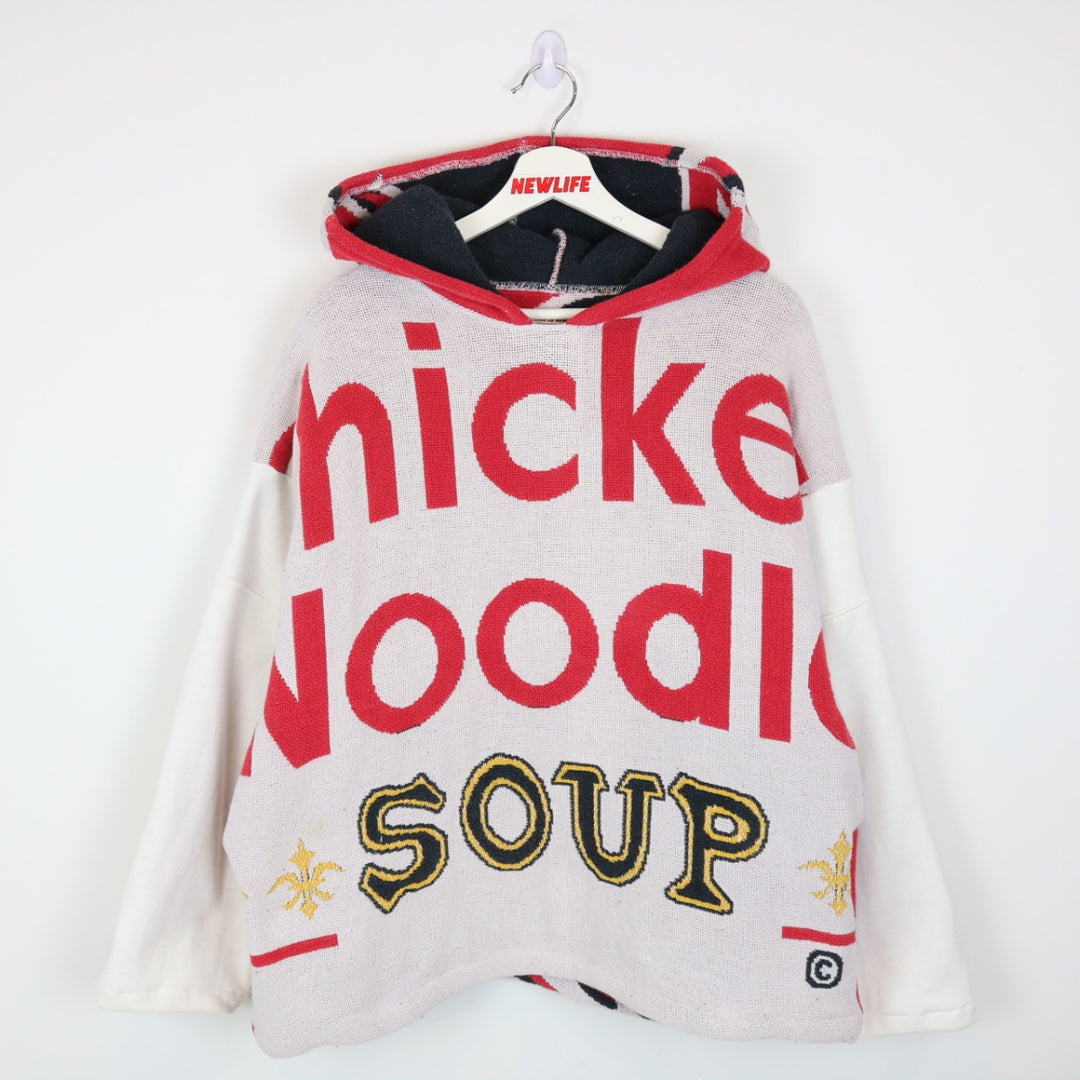 Reworked Vintage 1996 Campbell's Chicken Noodle Soup Tapestry Hoodie - L-NEWLIFE Clothing