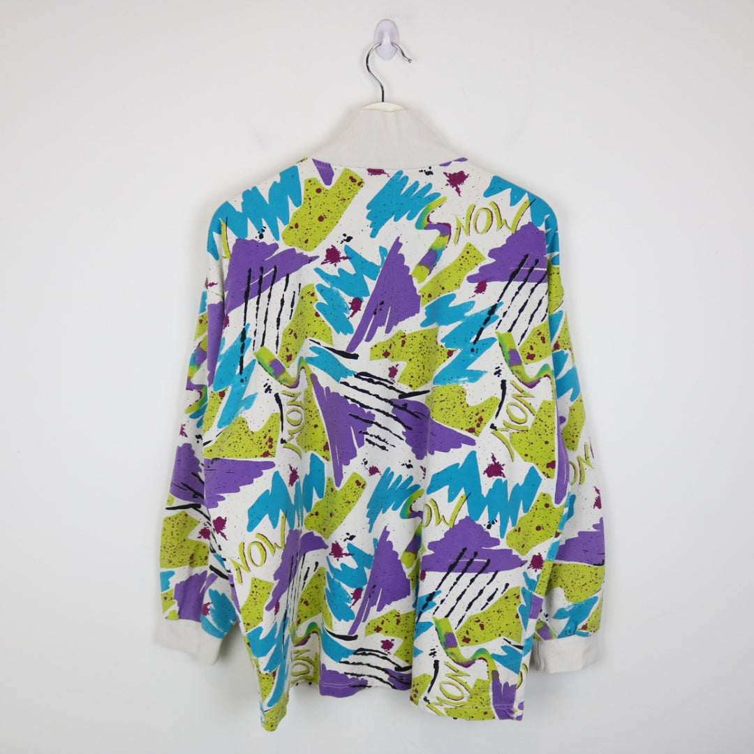 Vintage 80's Snow Patterned Quarter Zip Sweater - L-NEWLIFE Clothing