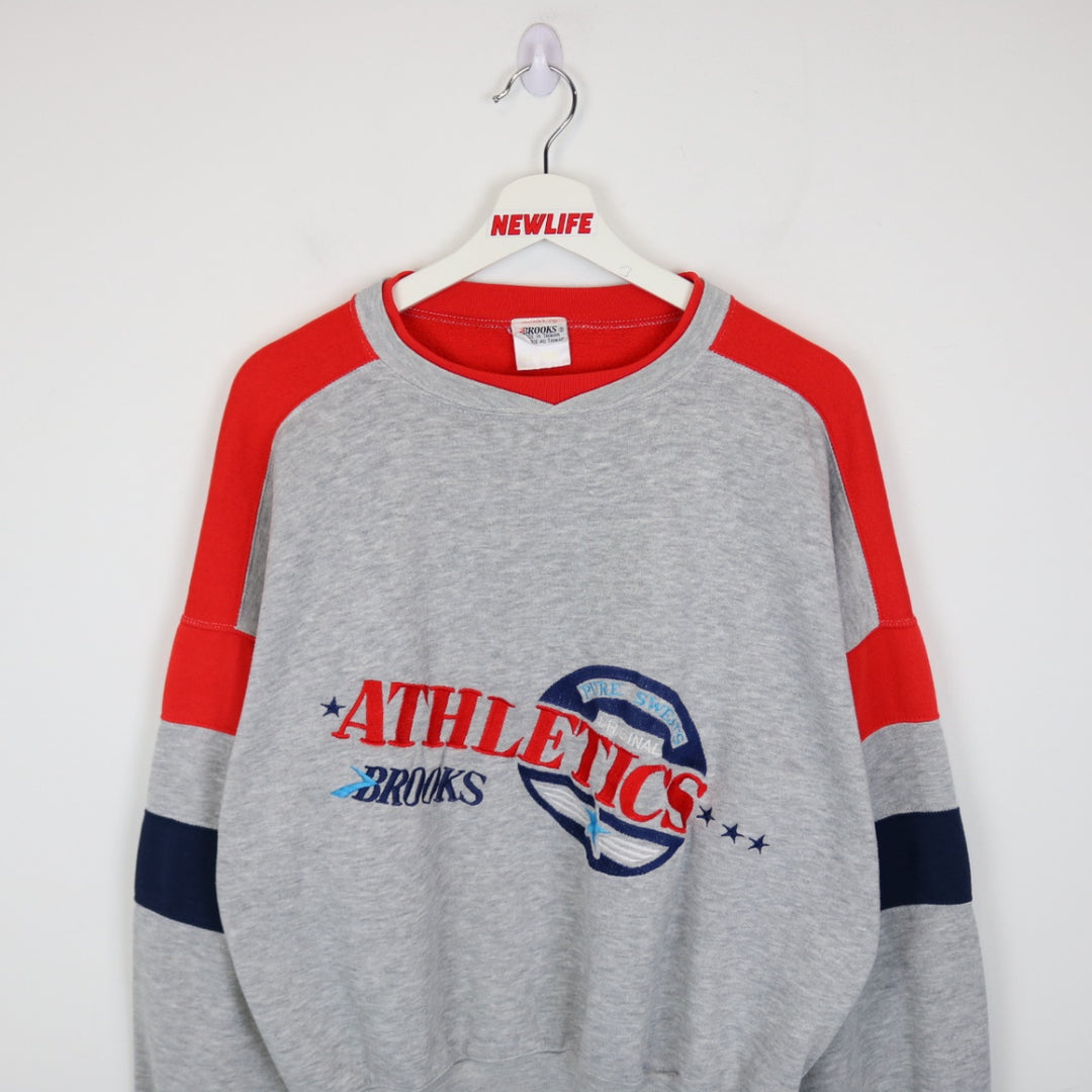Vintage 80's Brooks Athletics Crewneck - L-NEWLIFE Clothing