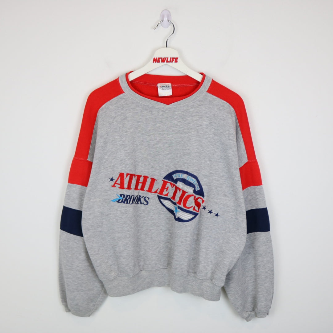 Vintage 80's Brooks Athletics Crewneck - L-NEWLIFE Clothing