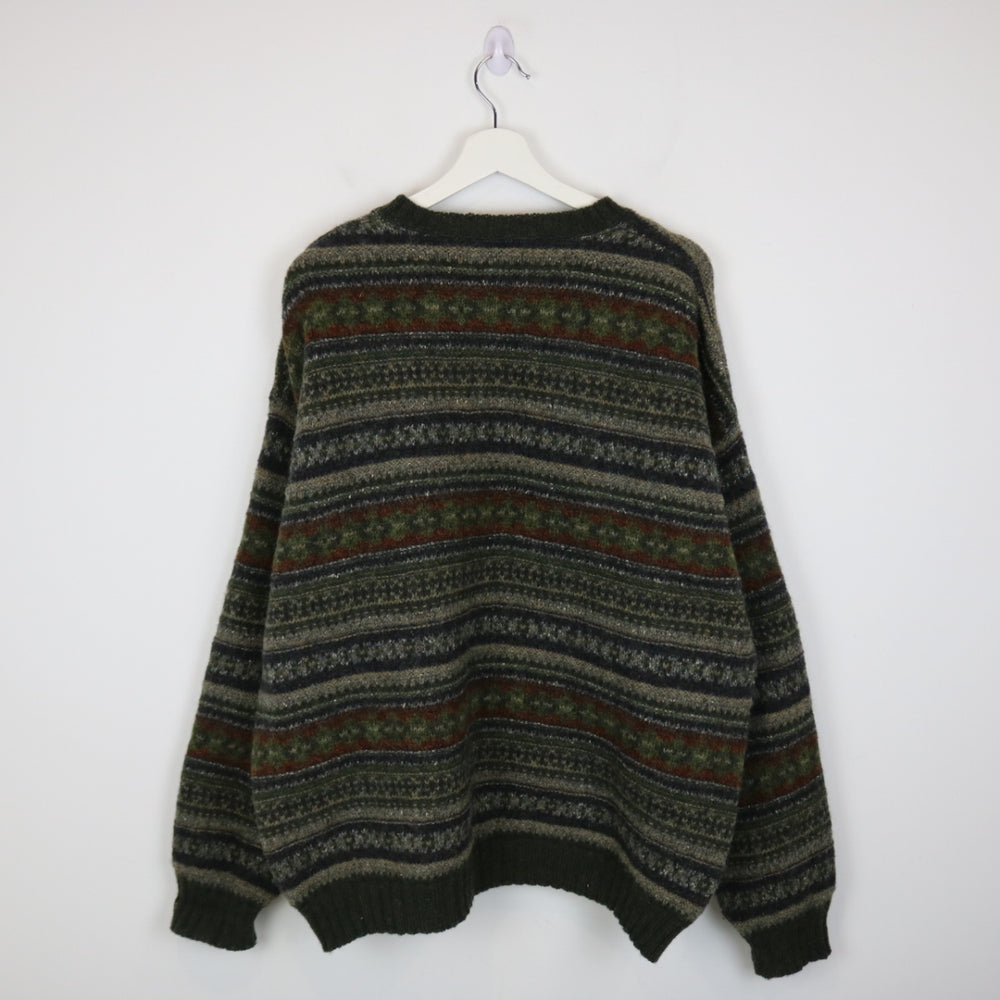 Vintage 80's BKE Striped Wool Sweater - XL-NEWLIFE Clothing