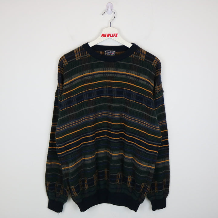 Vintage 90's Yacht Royal Club Patterned Knit Sweater - M-NEWLIFE Clothing