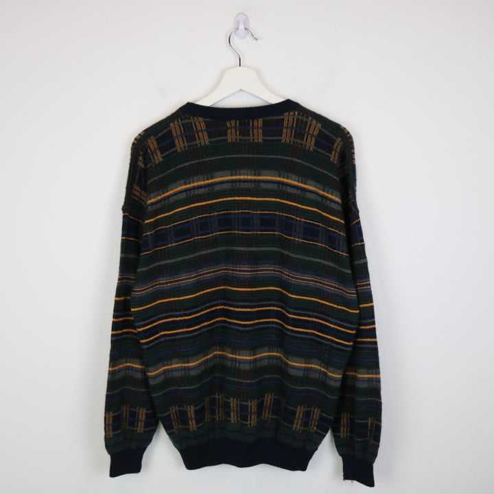 Vintage 90's Yacht Royal Club Patterned Knit Sweater - M-NEWLIFE Clothing