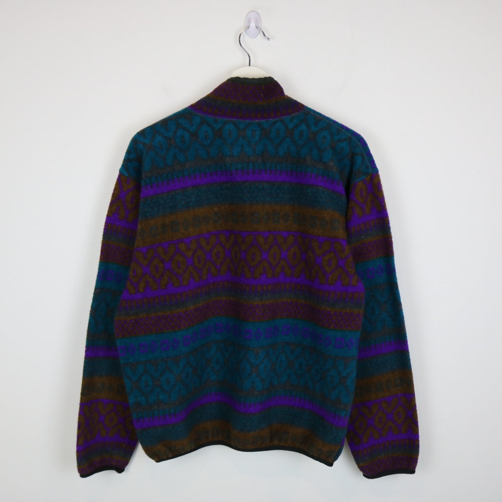VIntage 90's Valhalla Pure Patterned Fleece Jacket - L-NEWLIFE Clothing