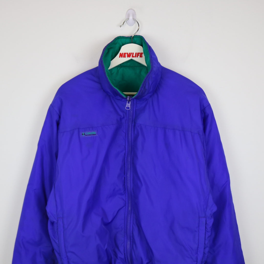 Vintage 90's Reversible Columbia Down Puffer Jacket - S-NEWLIFE Clothing