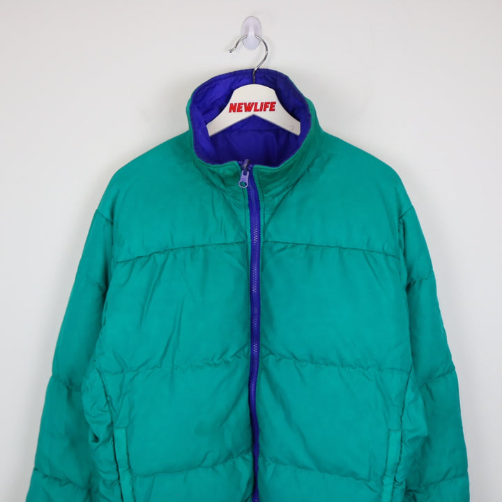 Vintage 90's Reversible Columbia Down Puffer Jacket - S-NEWLIFE Clothing