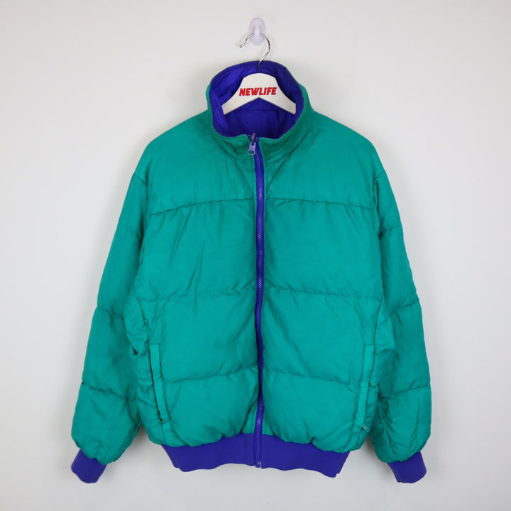 Vintage 90's Reversible Columbia Down Puffer Jacket - S-NEWLIFE Clothing