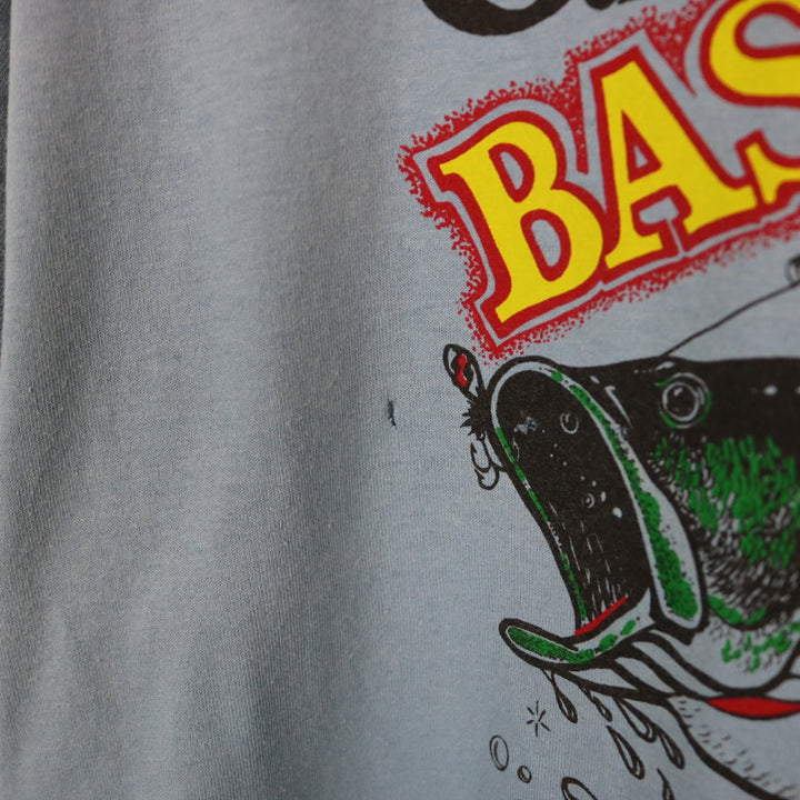 Vintage 90's Basshole Fishing Tee - L-NEWLIFE Clothing