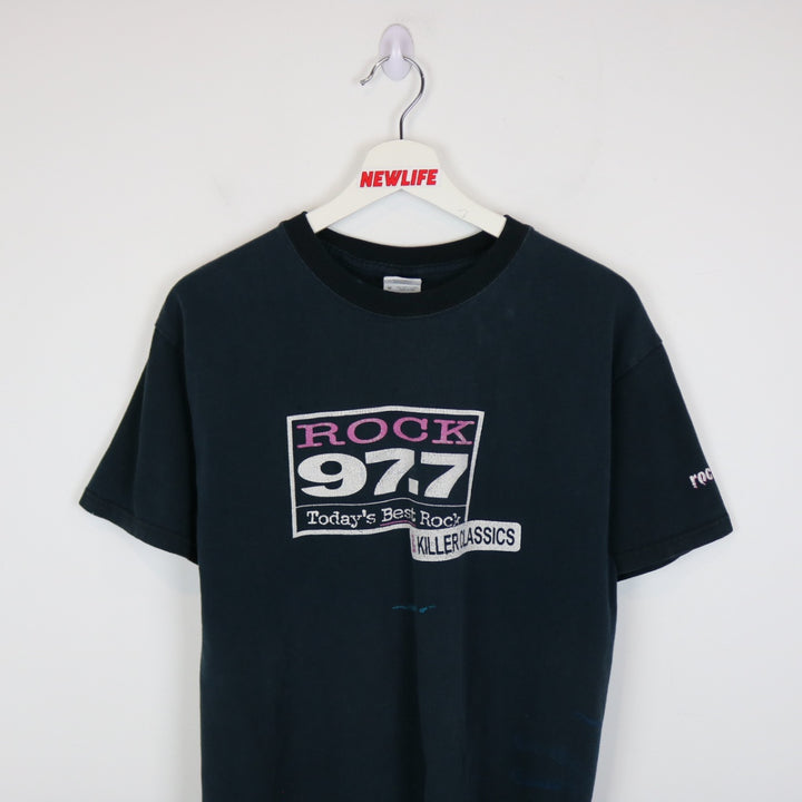 Vintage 00's Rock 97.7 Radio Tee - M-NEWLIFE Clothing