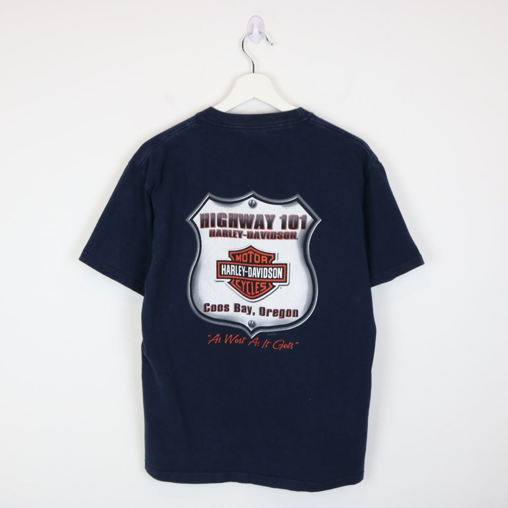 Vintage 2008 Harley Davidson Coos Bay Oregon Tee - M-NEWLIFE Clothing