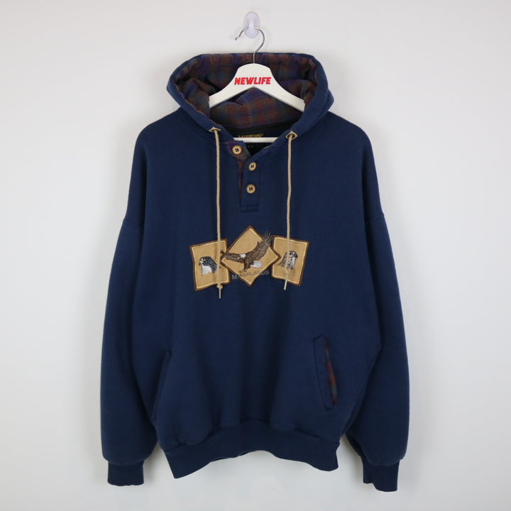 Vintage 90's Marshlands Eagle Nature Hoodie - L-NEWLIFE Clothing
