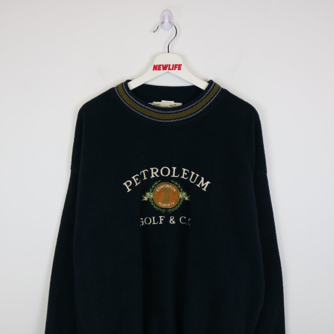 Vintage 90's Petroleum Club Fleece Sweater - XL-NEWLIFE Clothing