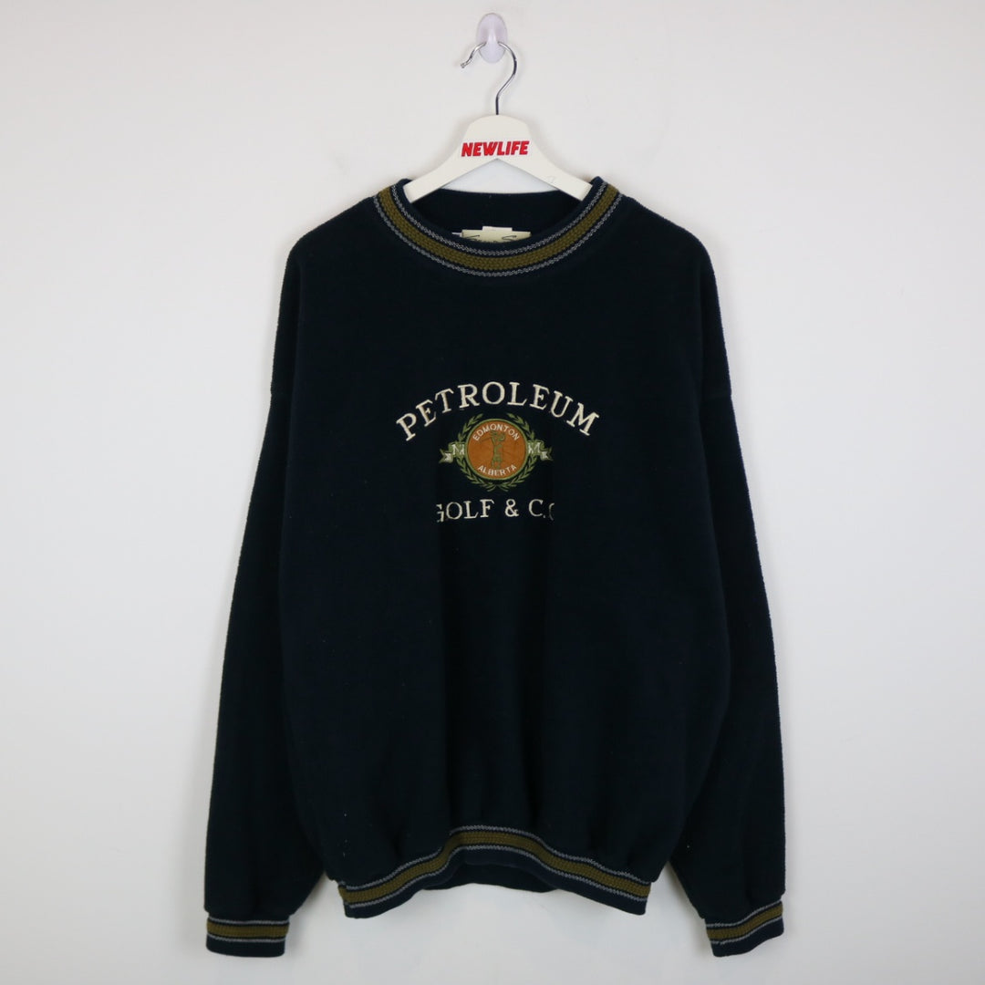 Vintage 90's Petroleum Club Fleece Sweater - XL-NEWLIFE Clothing