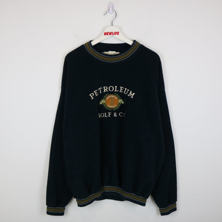 Vintage 90's Petroleum Club Fleece Sweater - XL-NEWLIFE Clothing