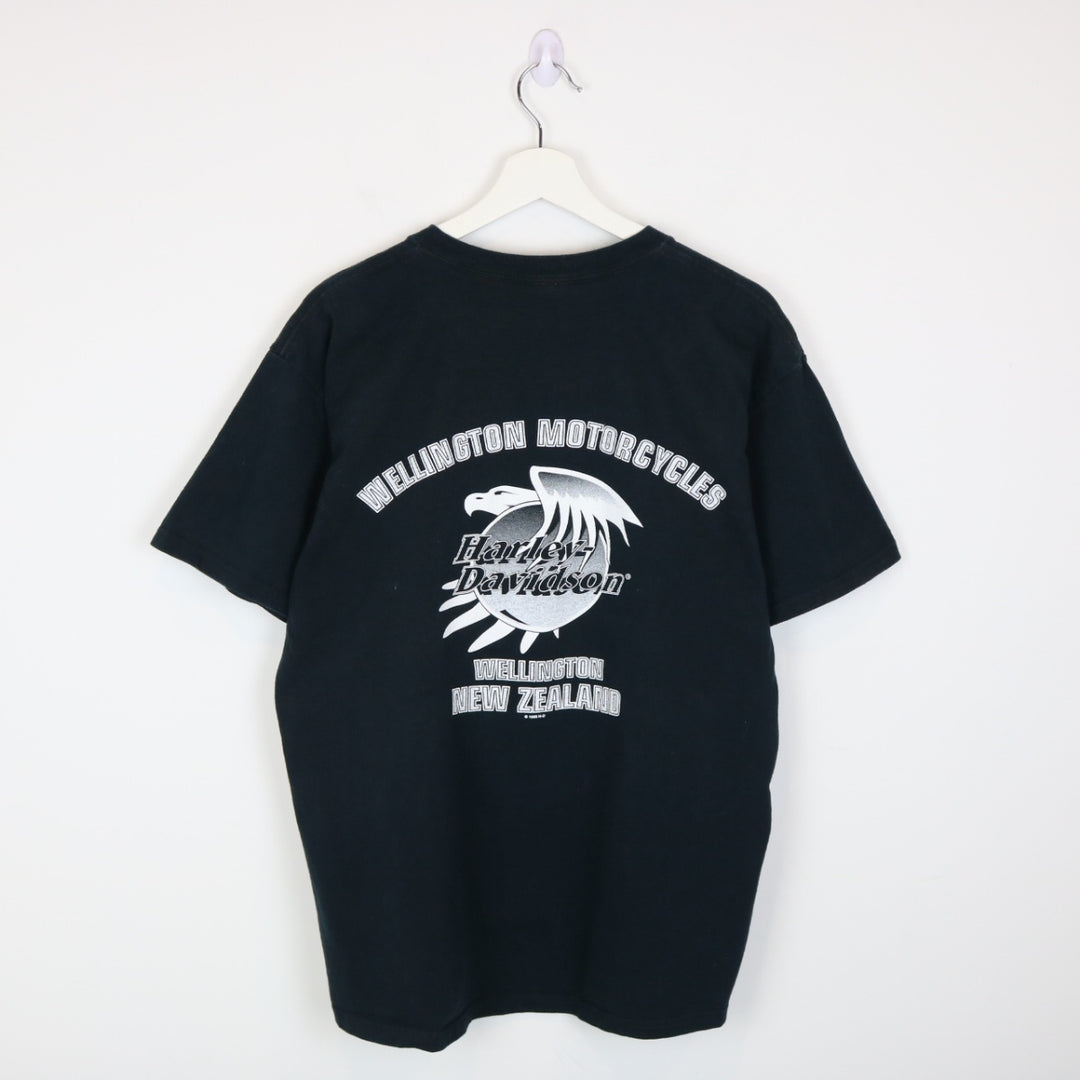 Vintage 2007 Harley Davidson Wellington New Zealand Tee - L-NEWLIFE Clothing