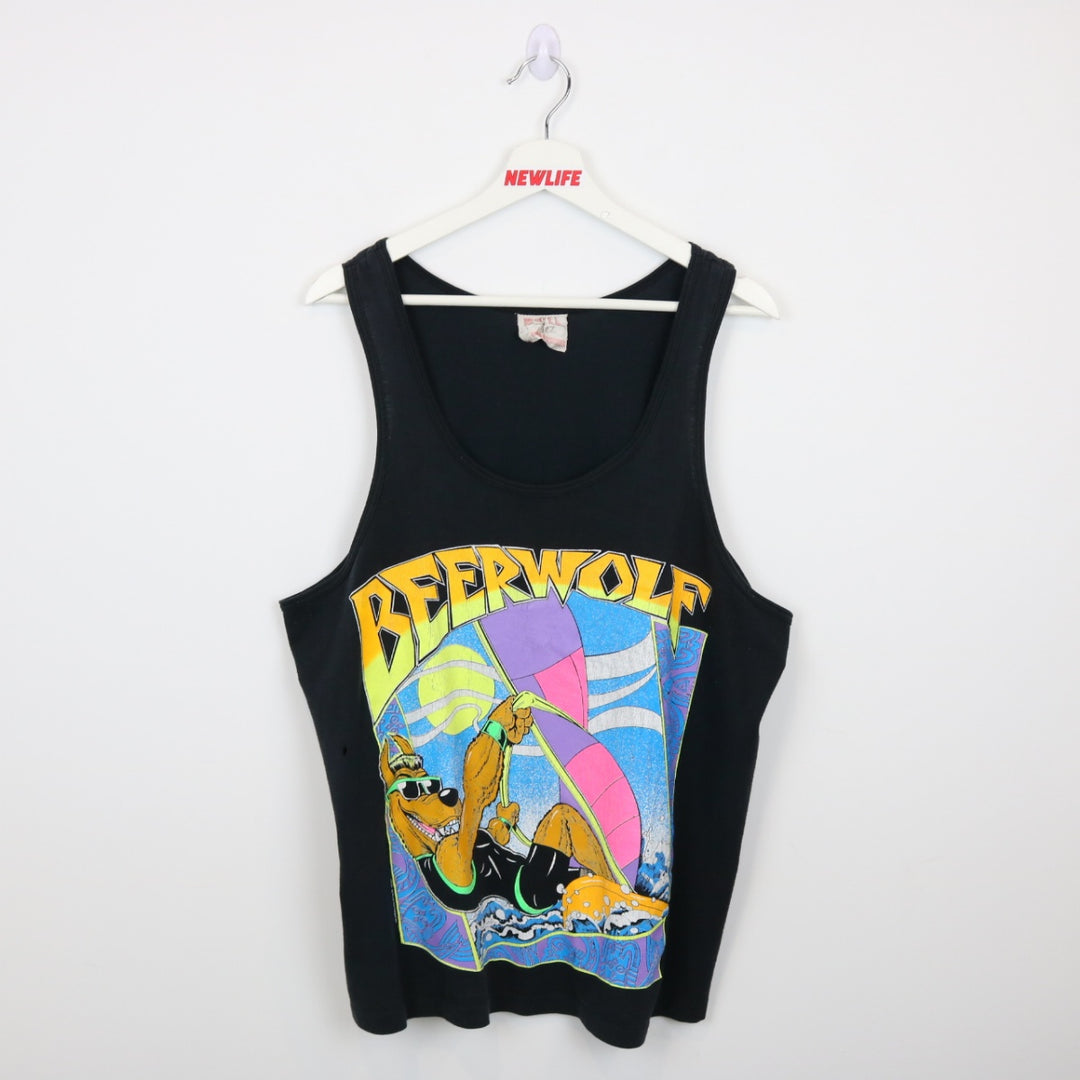 Vintage 80's Beerwolf Tank Top - L-NEWLIFE Clothing