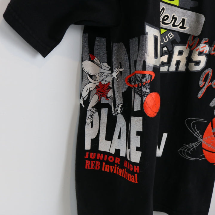 Vintage 90's Edmonton Test Print Sports Tee - L-NEWLIFE Clothing
