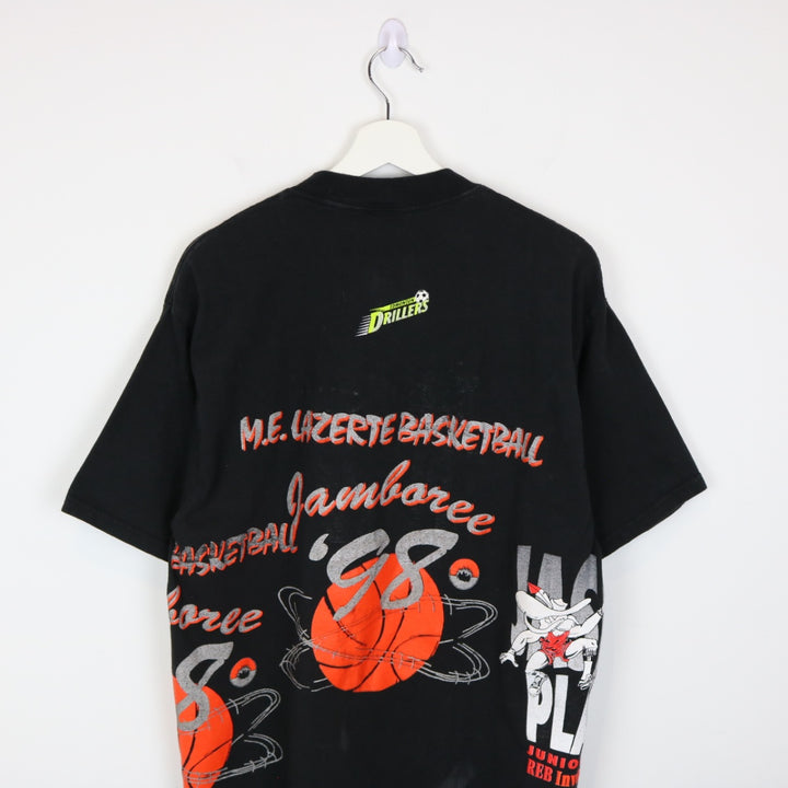 Vintage 90's Edmonton Test Print Sports Tee - L-NEWLIFE Clothing