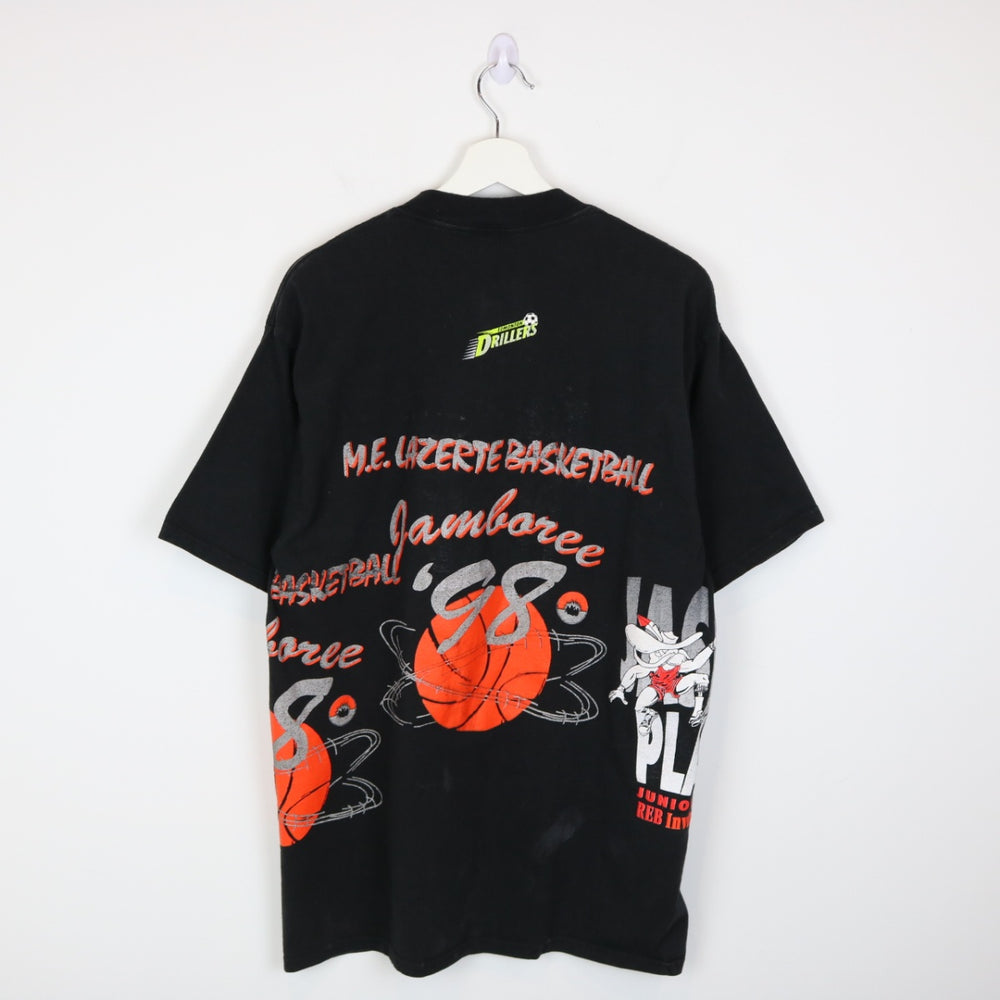 Vintage 90's Edmonton Test Print Sports Tee - L-NEWLIFE Clothing