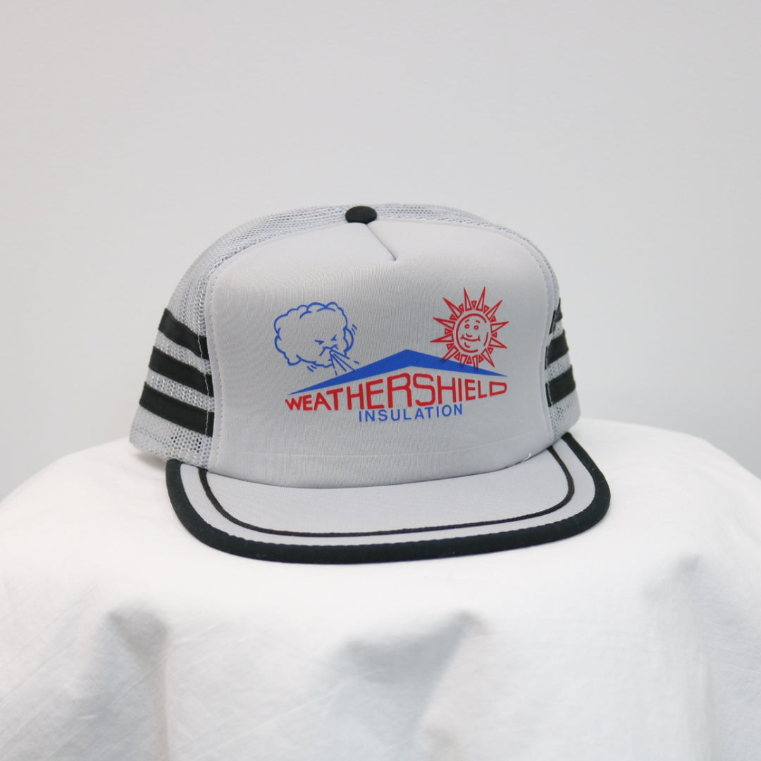 Vintage 80's Weathersheild Insulation Trucker Hat - OS-NEWLIFE Clothing