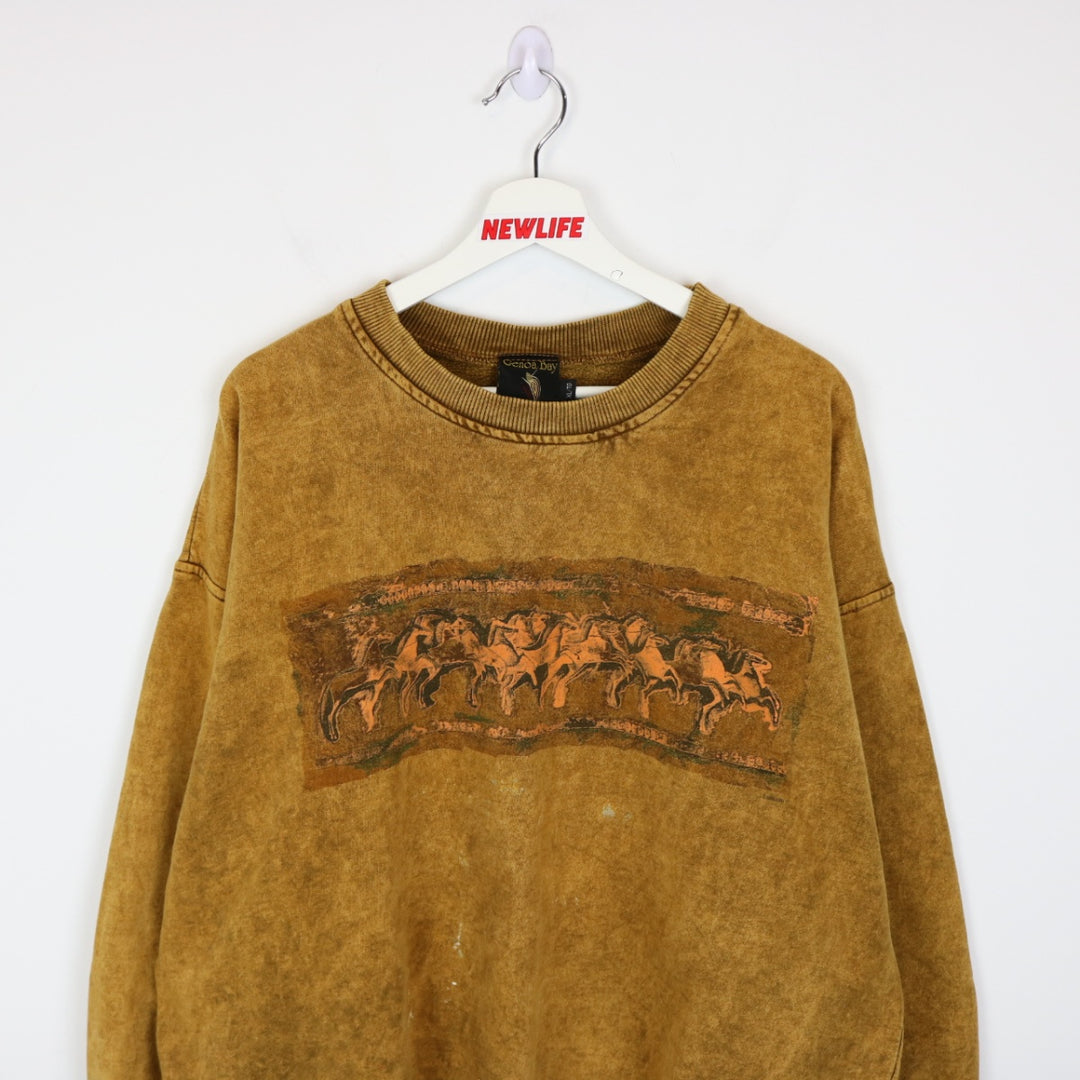 Vintage 90's Genoa Bay Horse Nature Crewneck - XXL-NEWLIFE Clothing