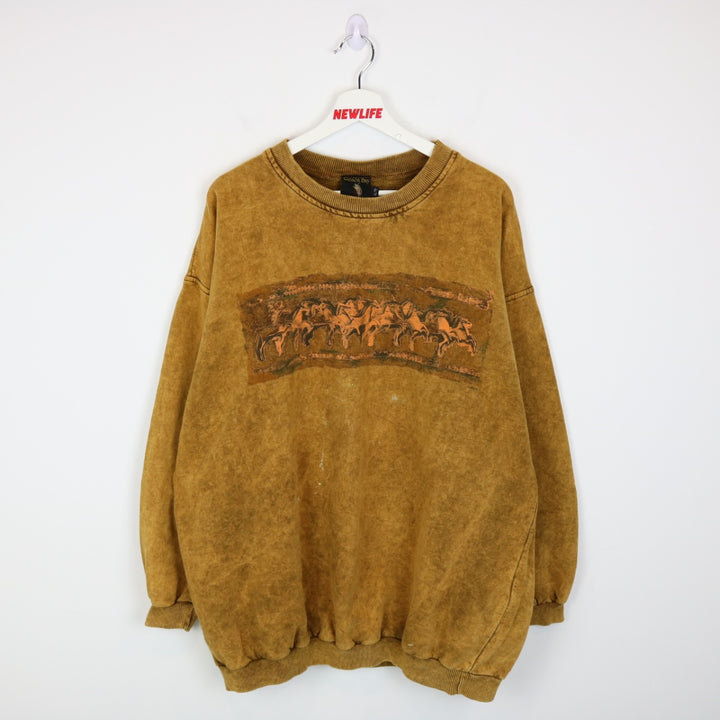 Vintage 90's Genoa Bay Horse Nature Crewneck - XXL-NEWLIFE Clothing