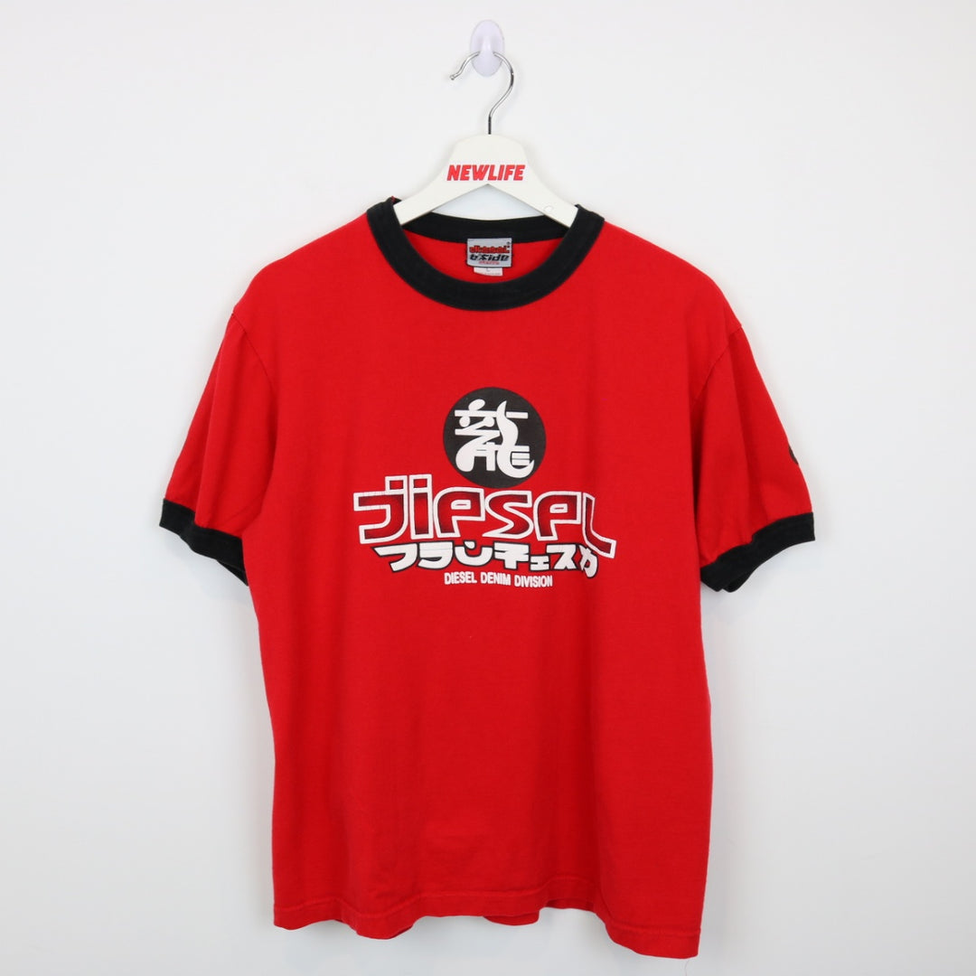 Vintage Y2K Diesel Ringer Tee - L-NEWLIFE Clothing