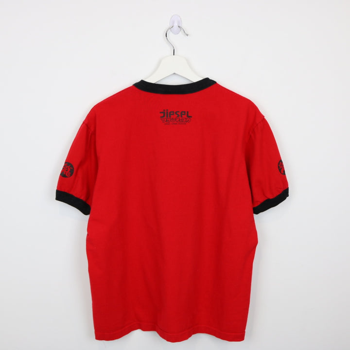 Vintage Y2K Diesel Ringer Tee - L-NEWLIFE Clothing