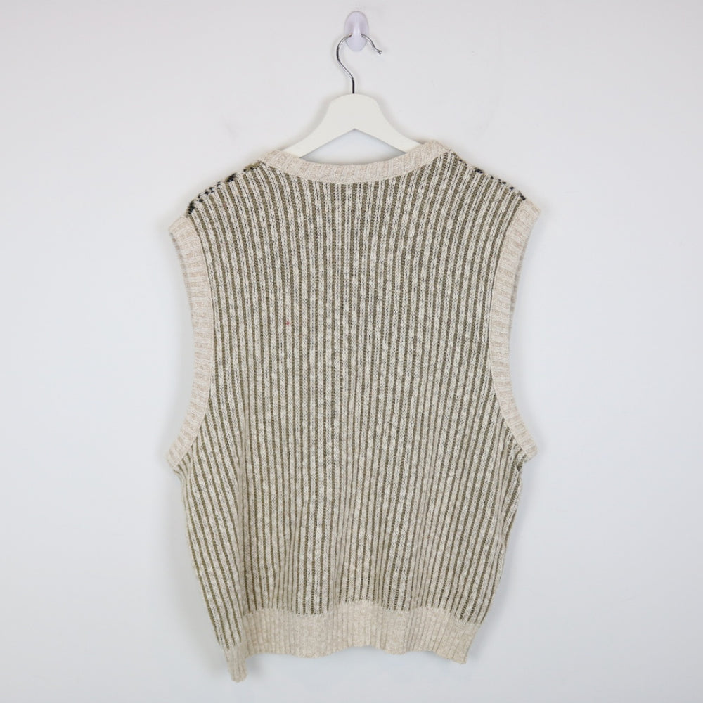 Vintage 80's Sears Patterned Knit Sweater Vest - M-NEWLIFE Clothing