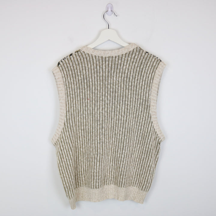 Vintage 80's Sears Patterned Knit Sweater Vest - M-NEWLIFE Clothing