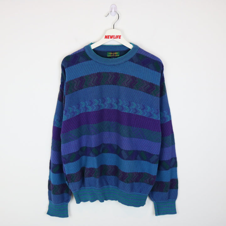 Vintage 90's Alexander Julian Patterned Knit Sweater - M-NEWLIFE Clothing