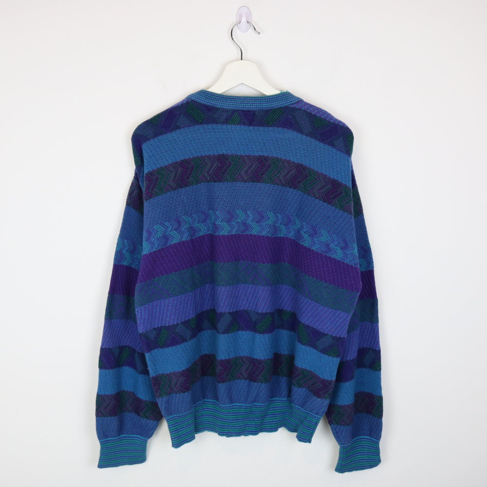 Vintage 90's Alexander Julian Patterned Knit Sweater - M-NEWLIFE Clothing