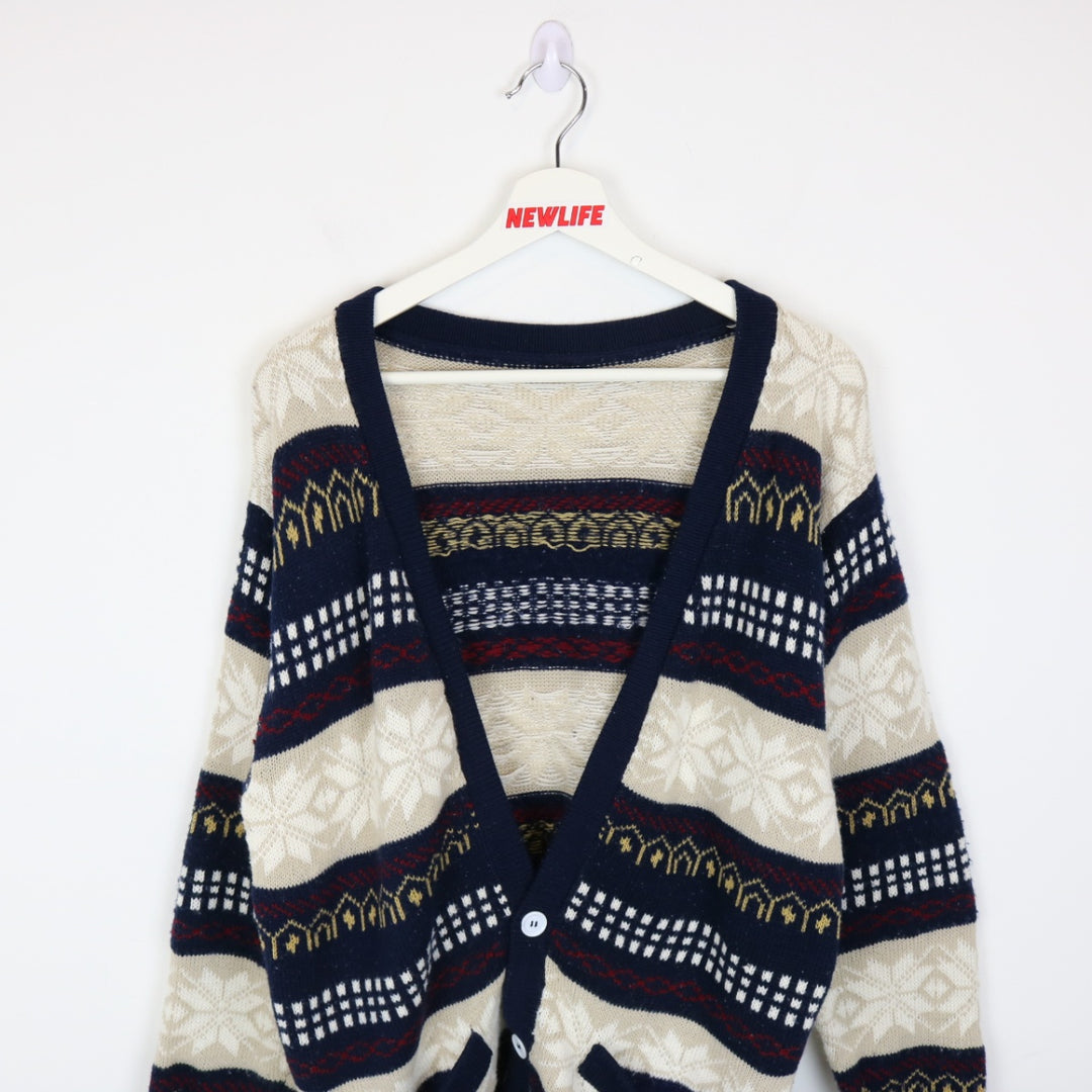 Vintage Patterened Knit Cardigan - M-NEWLIFE Clothing