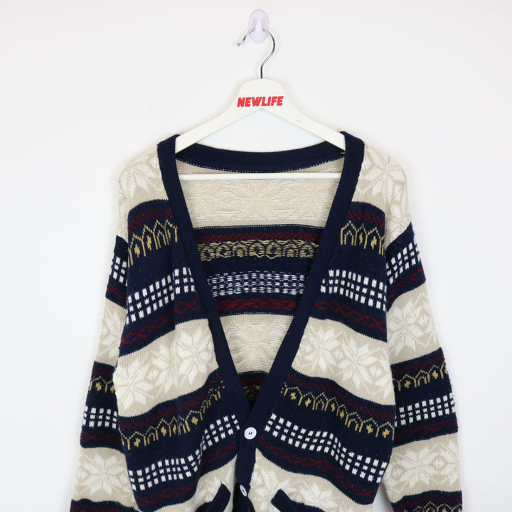 Vintage Patterened Knit Cardigan - M-NEWLIFE Clothing