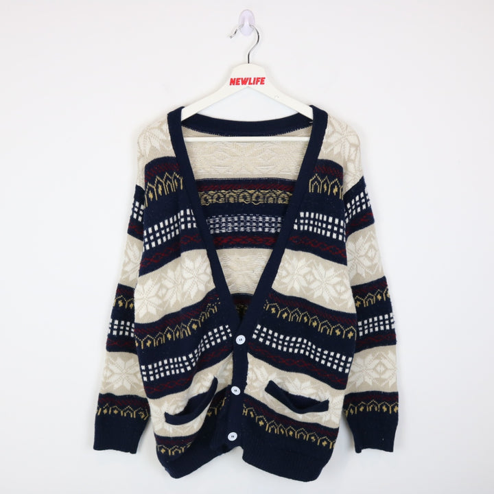 Vintage Patterened Knit Cardigan - M-NEWLIFE Clothing