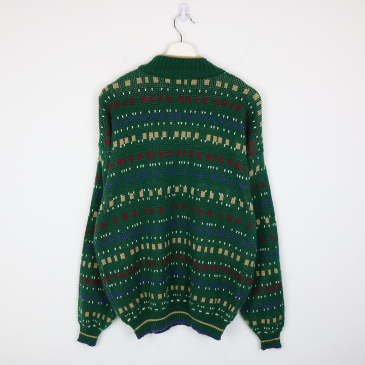 Vintage 80's Grenadier Patterned Knit Sweater - L-NEWLIFE Clothing