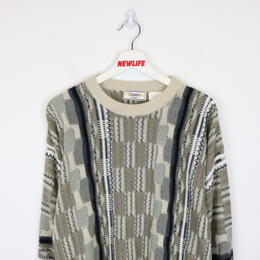 Vintage 80's Textured Knit Sweater - M-NEWLIFE Clothing