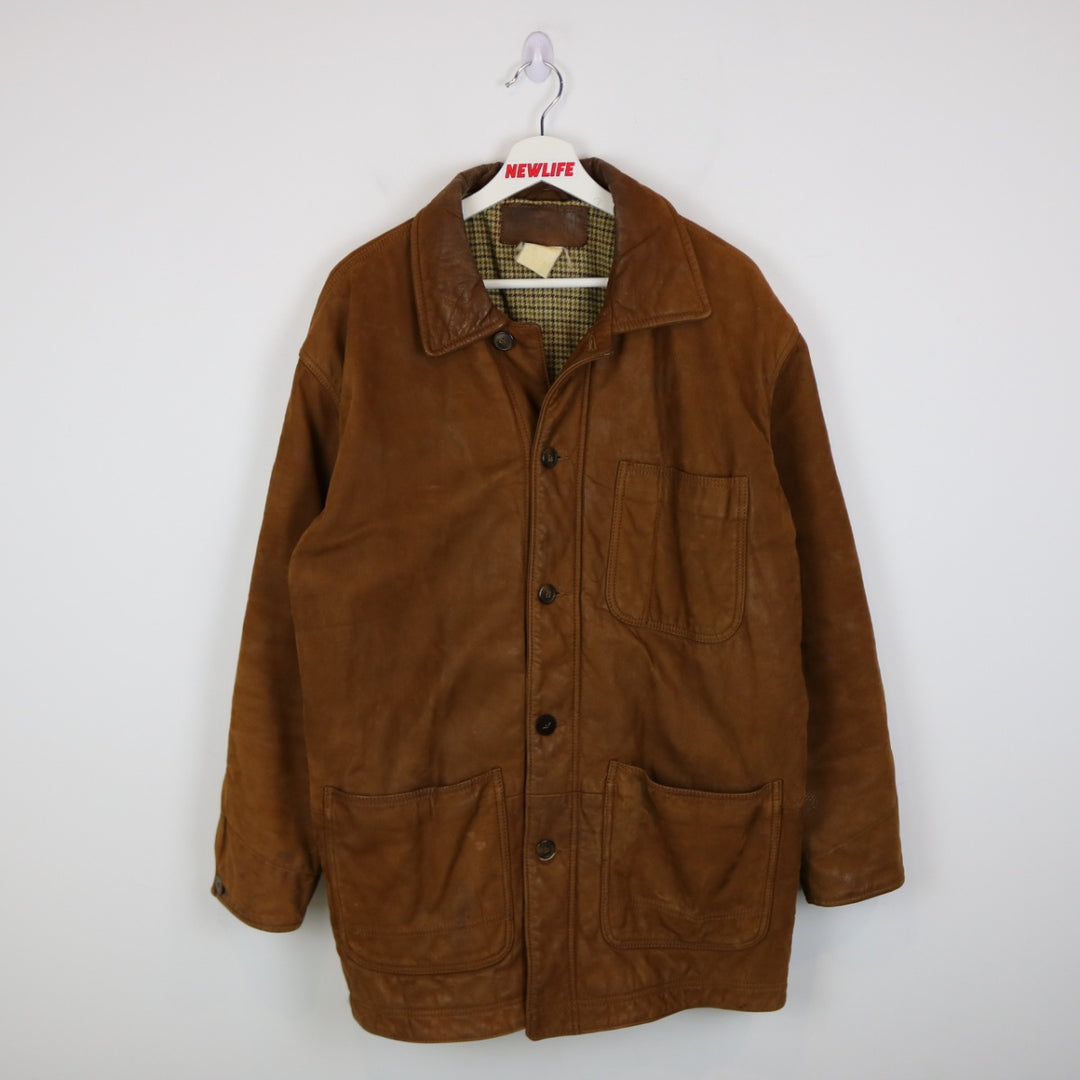 Vintage 90's LL Bean Leather Chore Jacket - M-NEWLIFE Clothing